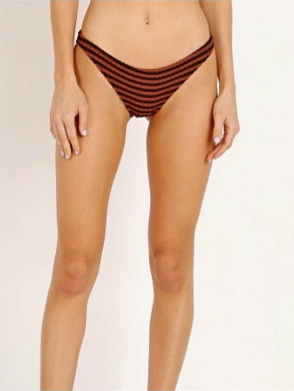 Solids & Striped Rachel Bikini Bottoms- Black & Brown